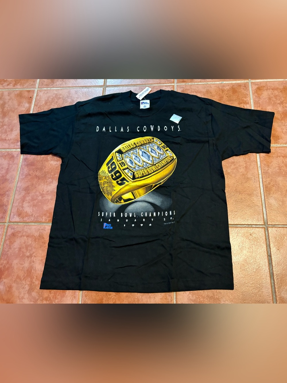 New Dallas Cowboys 1995 Super Bowl Champions Black Graphic T-Shirt